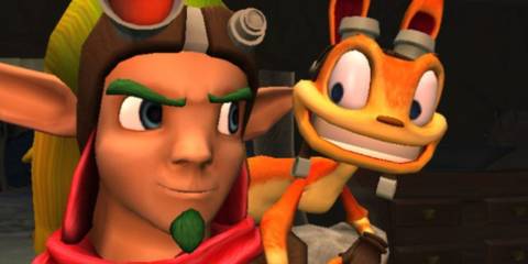 Jak smiling at Daxter in Jak 3