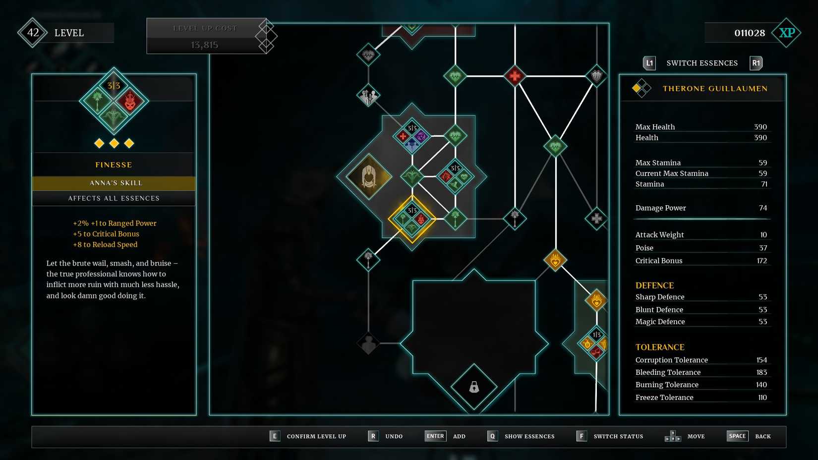 Deathbound_Anna Lepus_Skill Tree