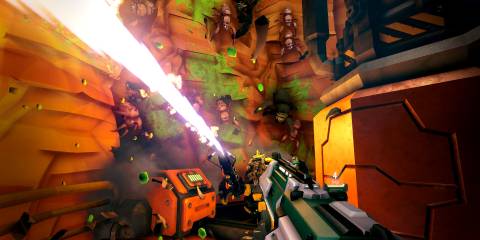 Deep Rock Galactic flamethrower cave generator