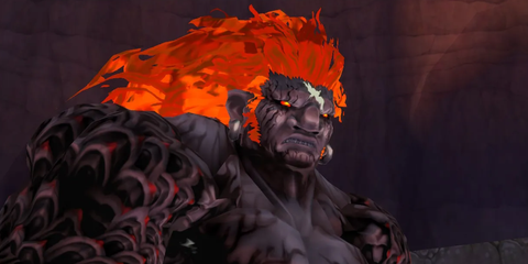 Demise glaring at Link in Skyward Sword