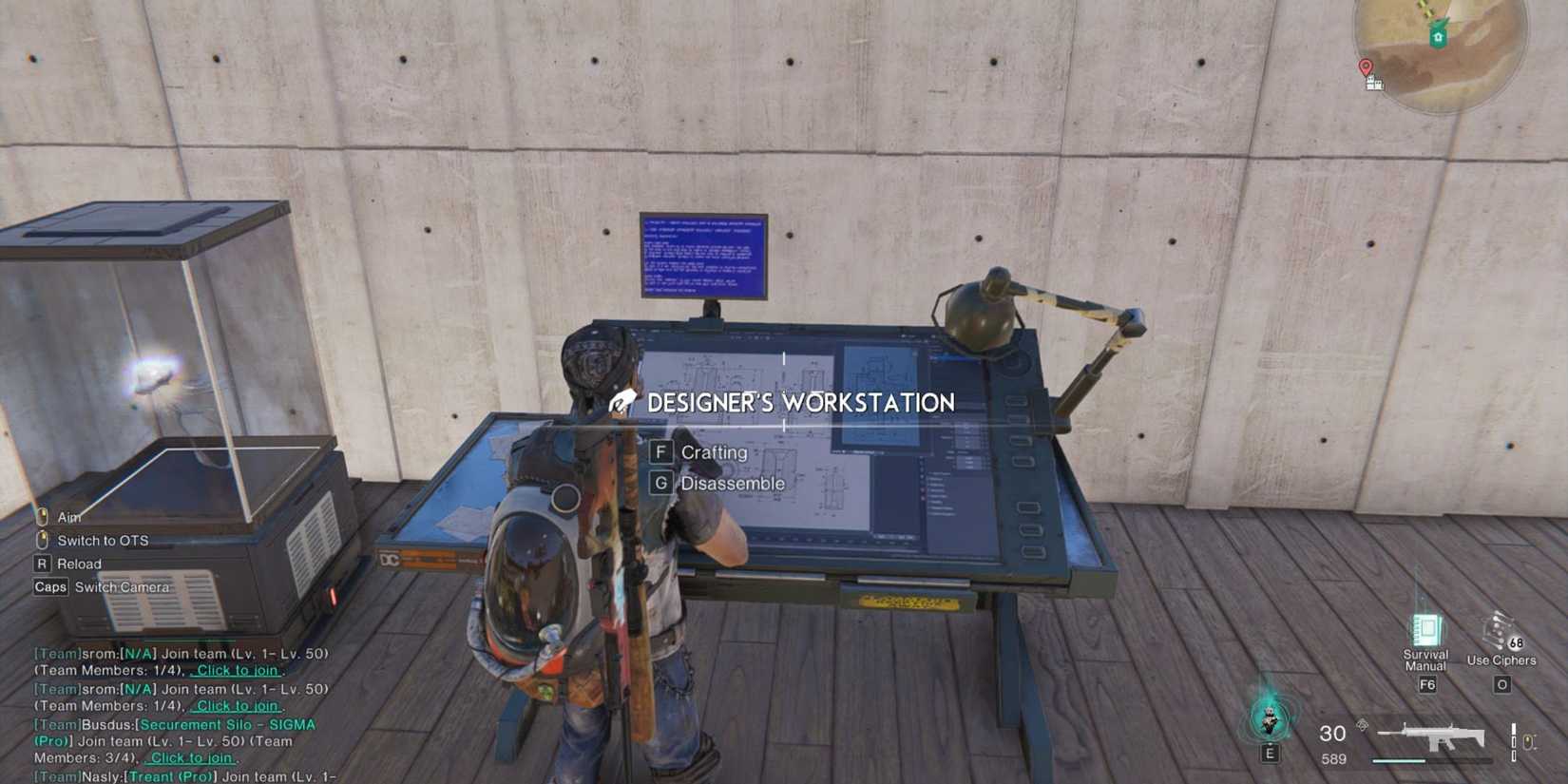 Designer's Workstation Once Human