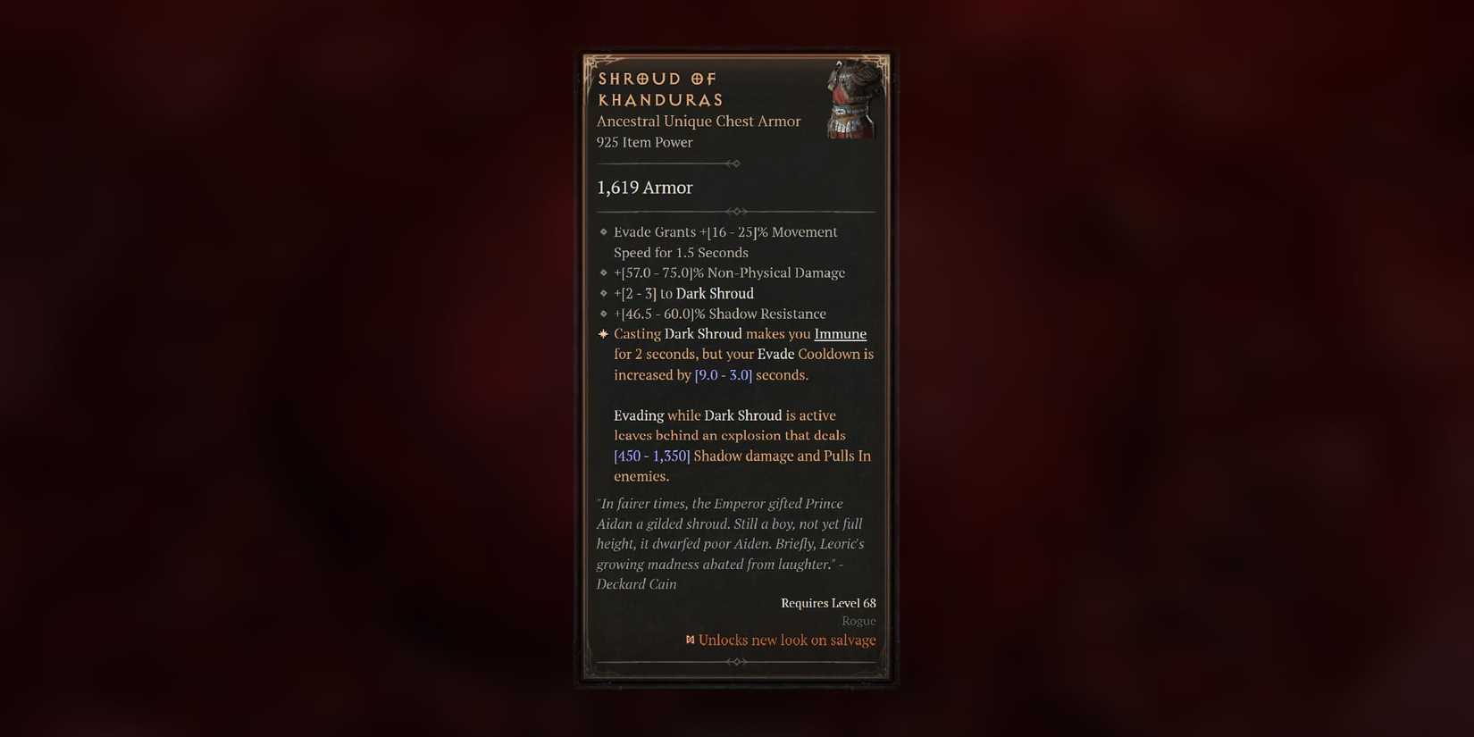 Diablo 4 Shroud of Khanduras Stats