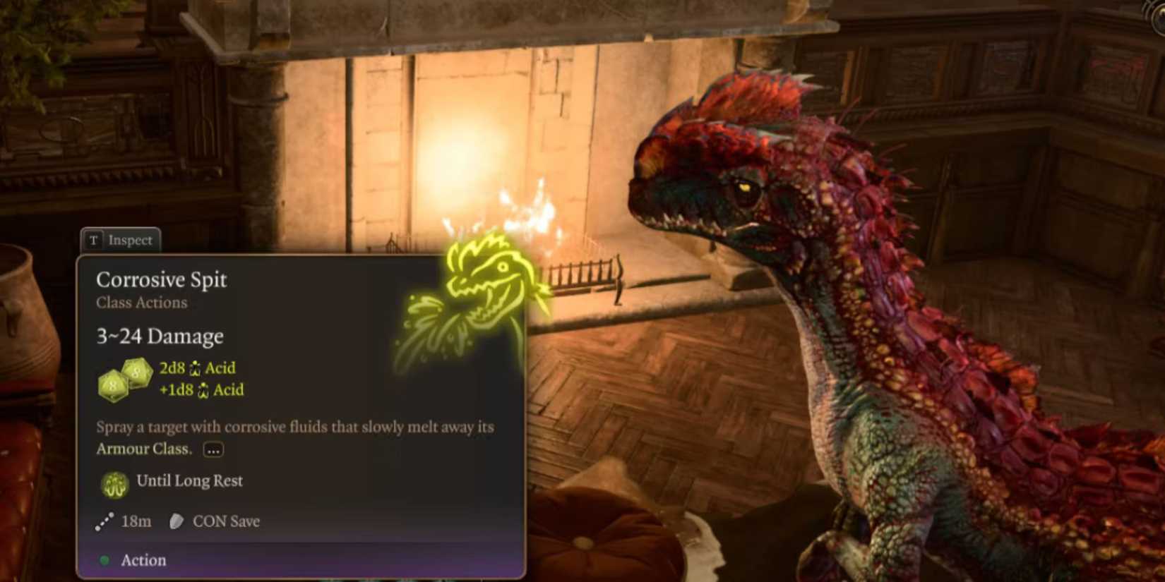 Dilophosaurus in Baldurs Gate 3