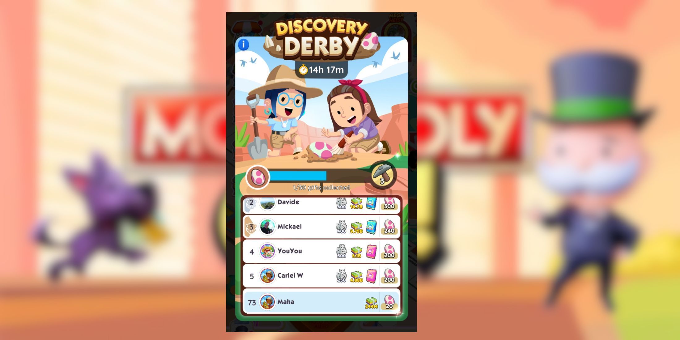 Monopoly GO: награды и этапы Discovery Derby