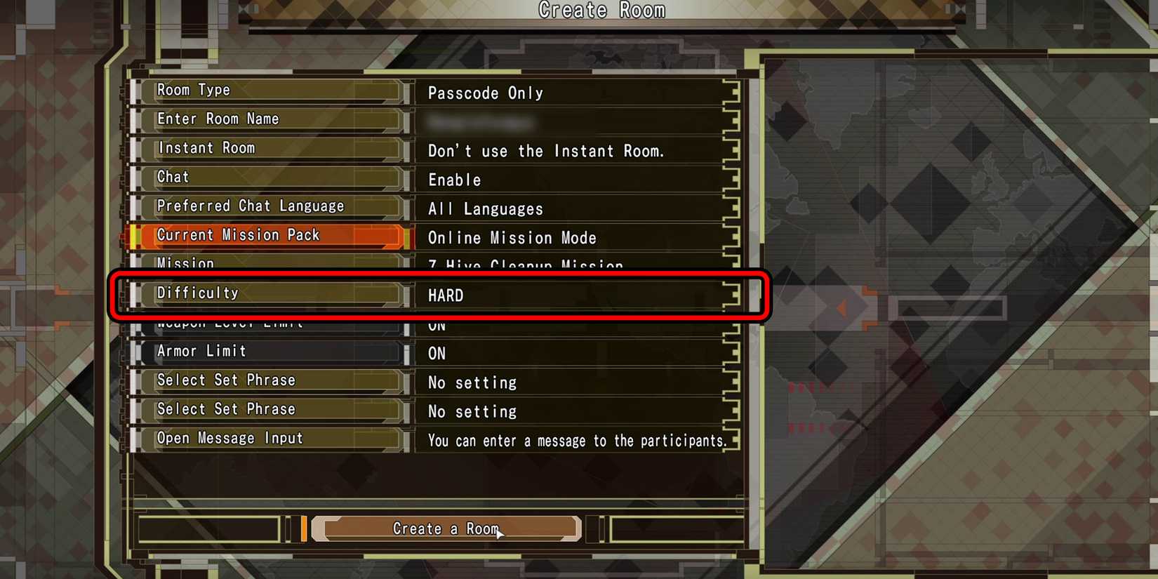 Earth Defense Force 6 - Selecting Hard Difficulty In-Game