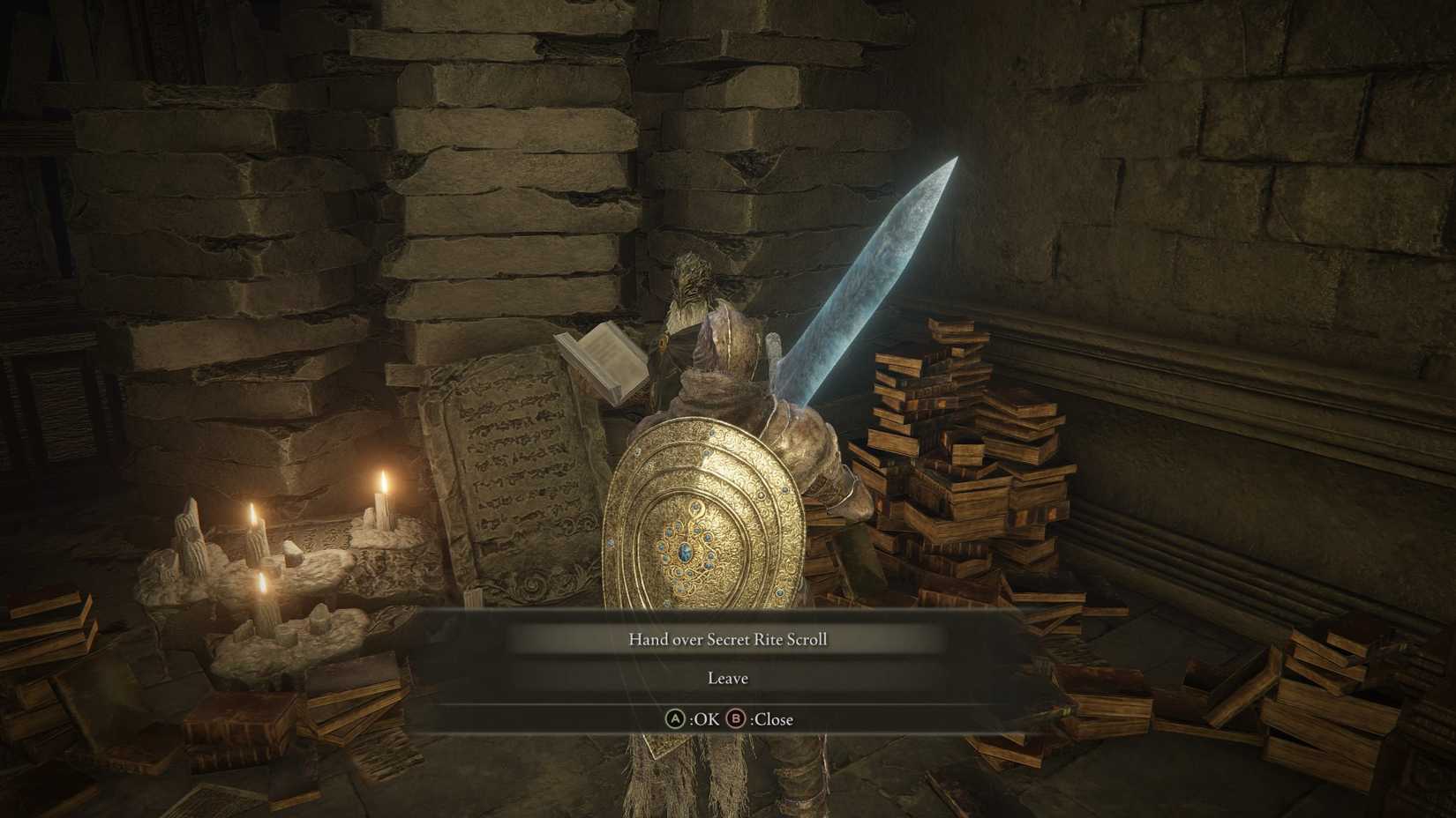 Elden Ring- Hand Over Secret Rite Scroll