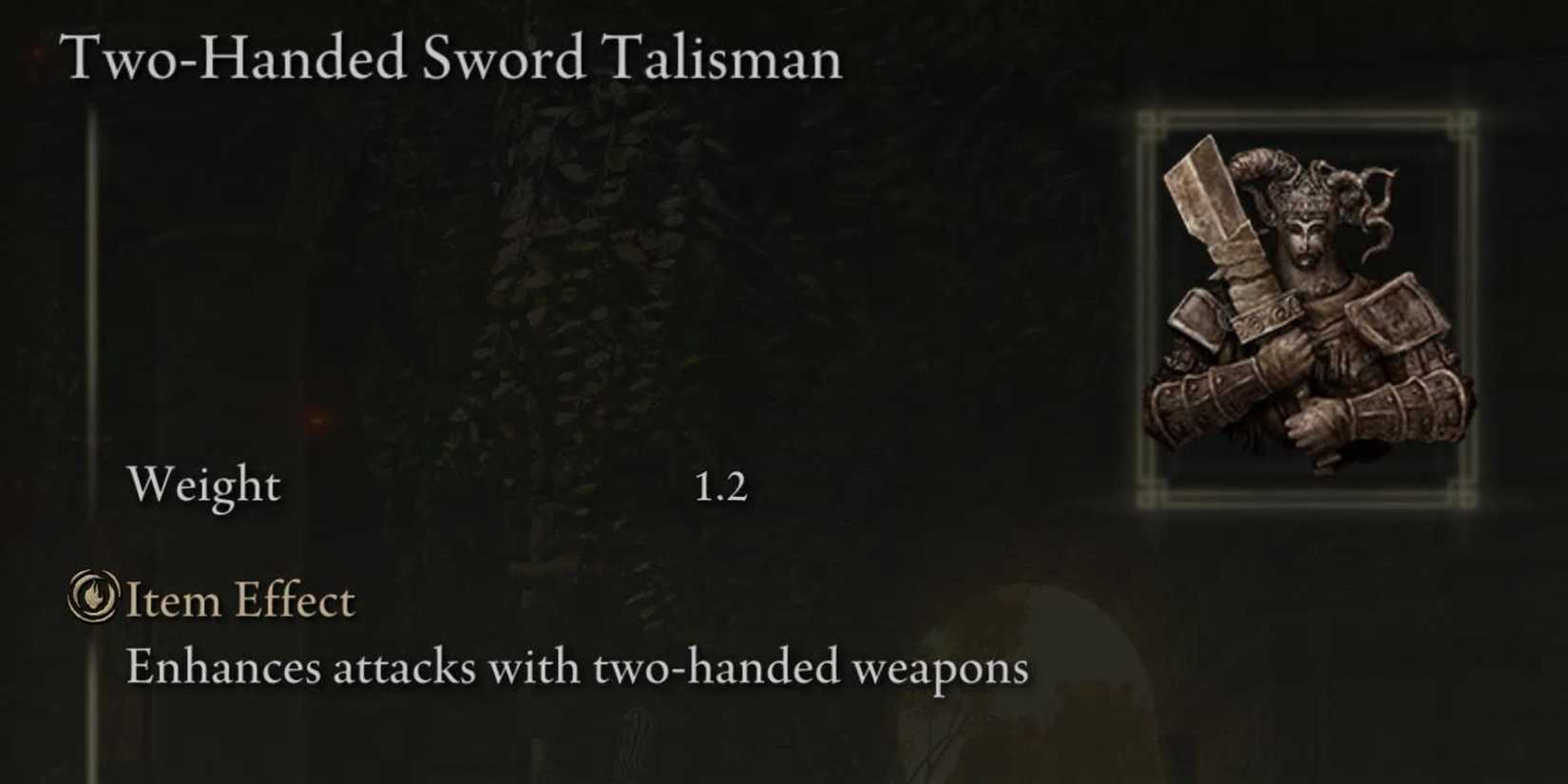 Elden Ring Shadow of the Erdtree Two-Handed Sword Talisman