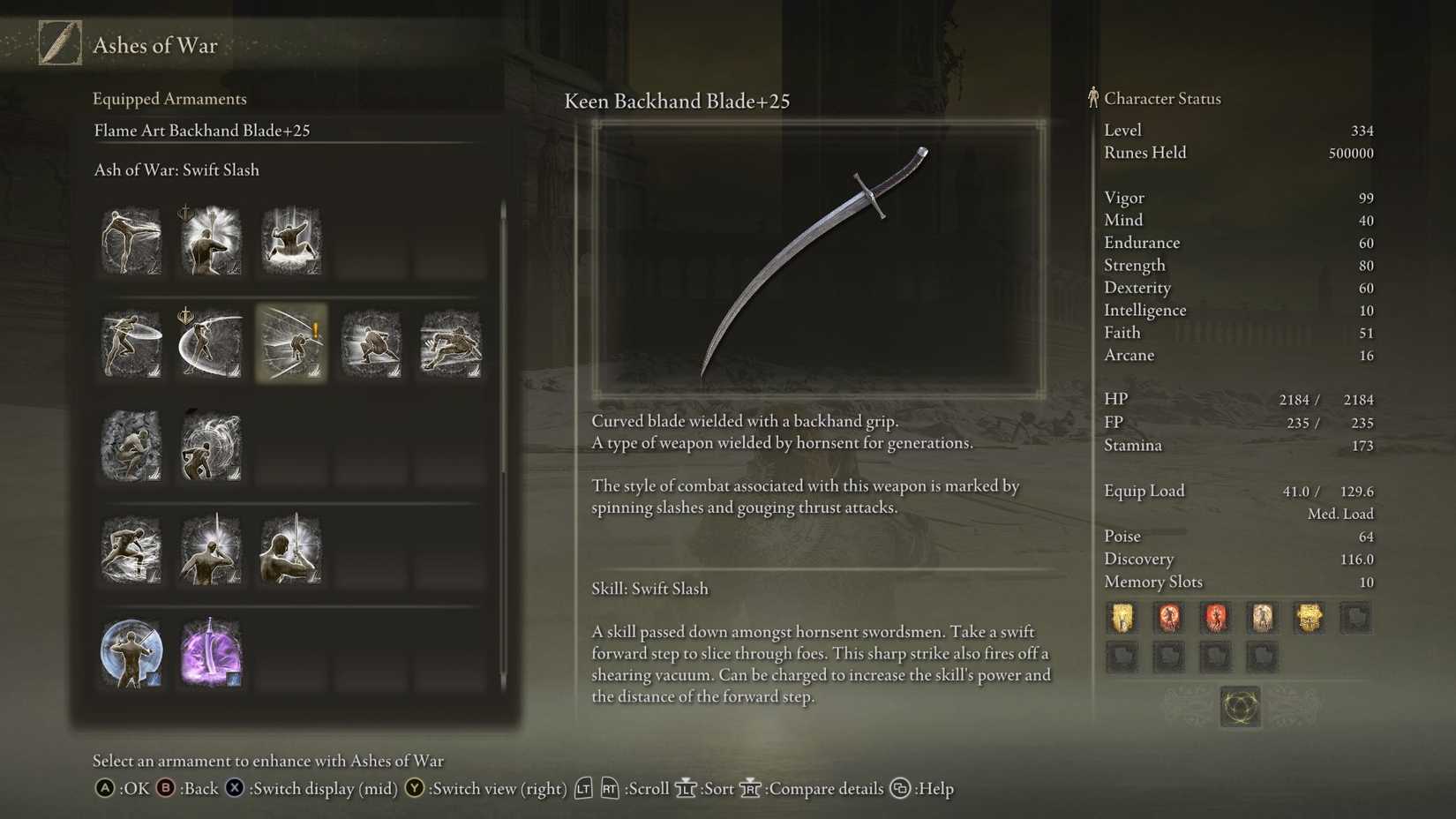 Elden Ring Swift Slash Ash of War