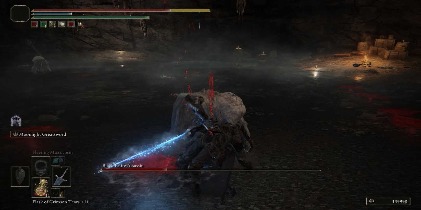 The Player Getting Stabbed By The Black Knife Assassin