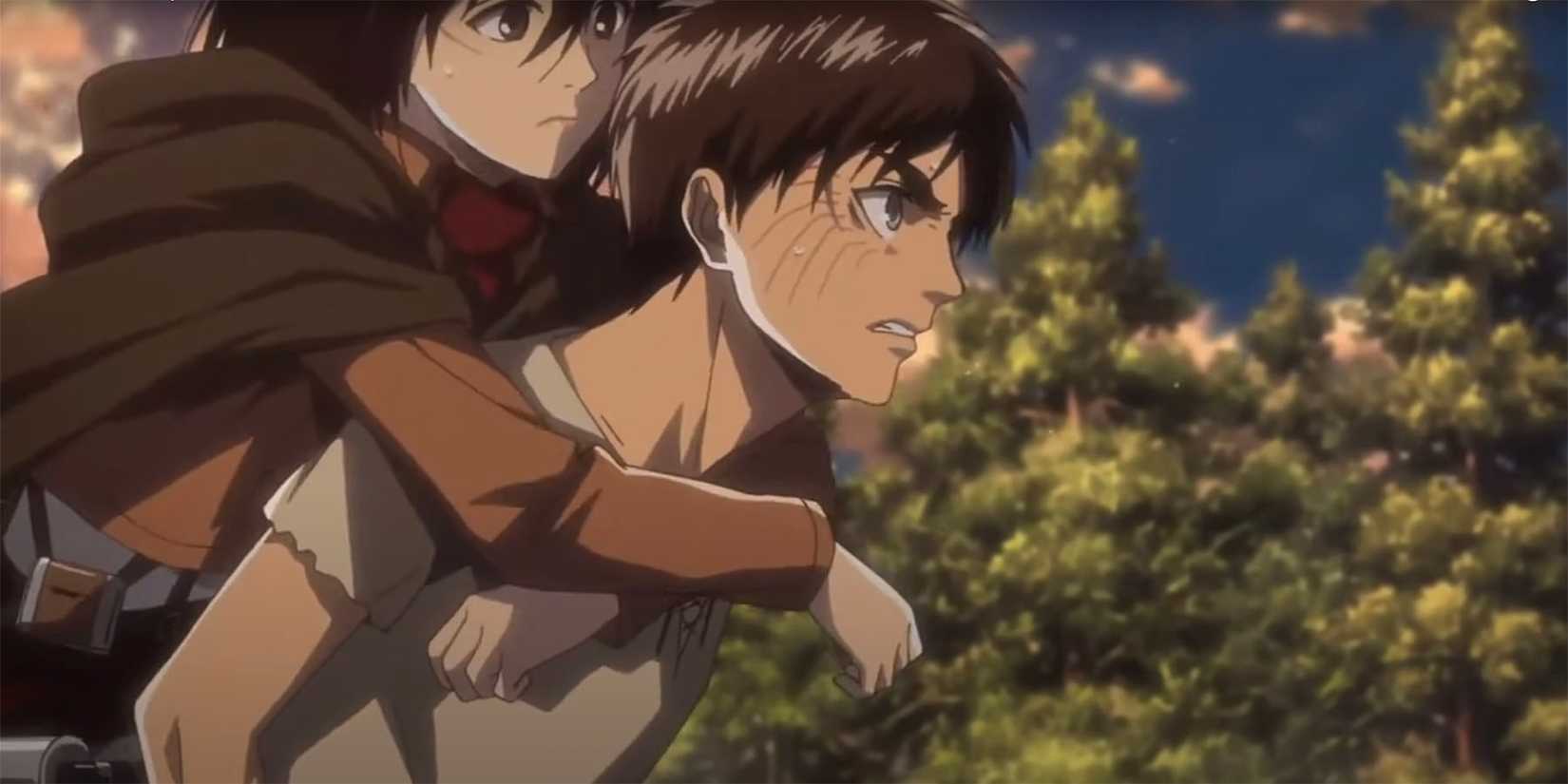 eren holding mikasa