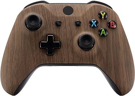 eXtremeRate Wood Grain Patterned Front Housing Shell Faceplate