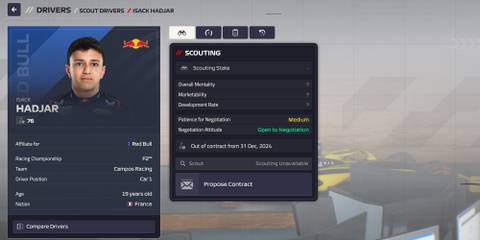 F1 Manager 24 Best Young Drivers Isack Hadjar