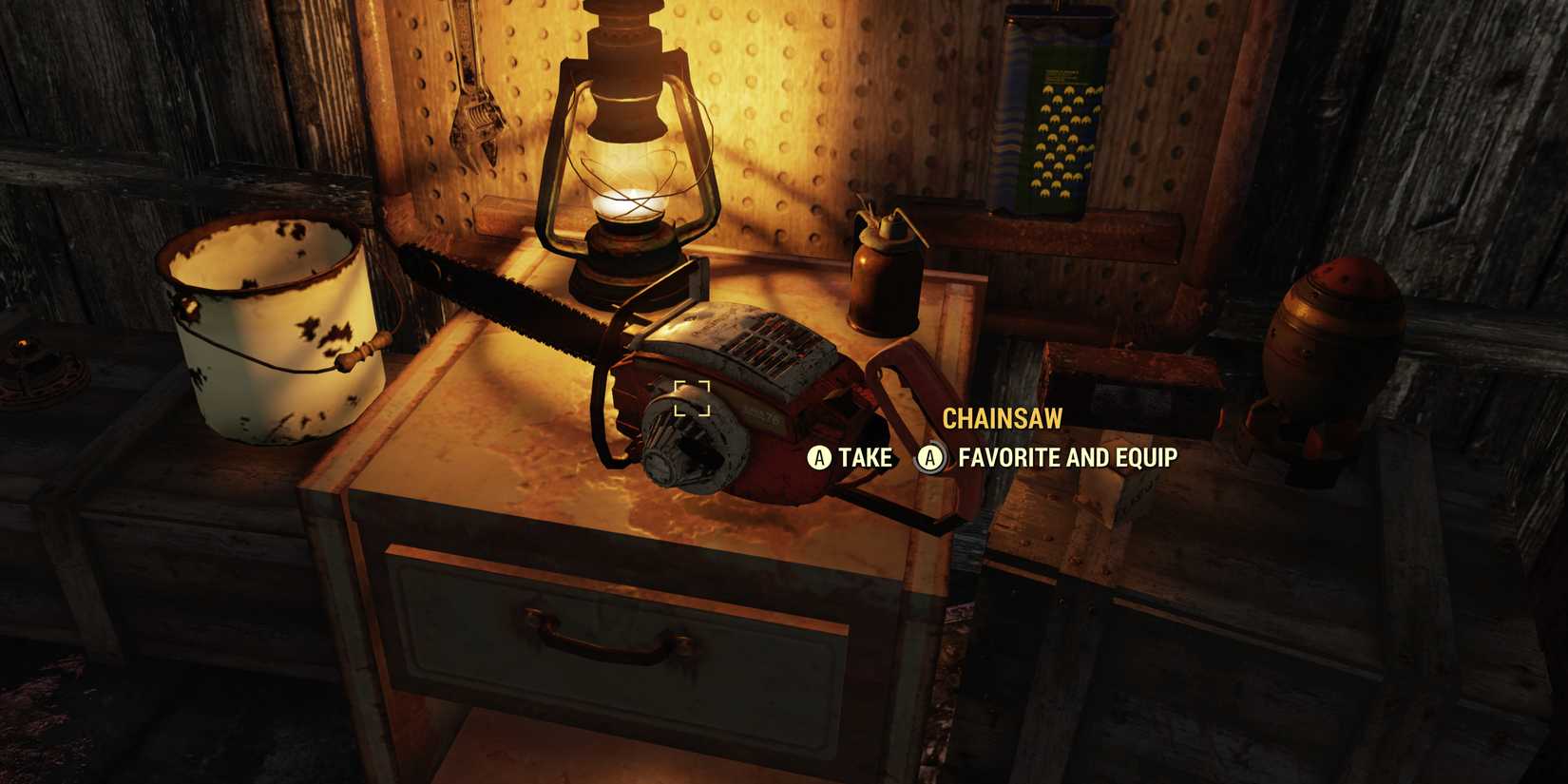A chainsaw in Fallout 76
