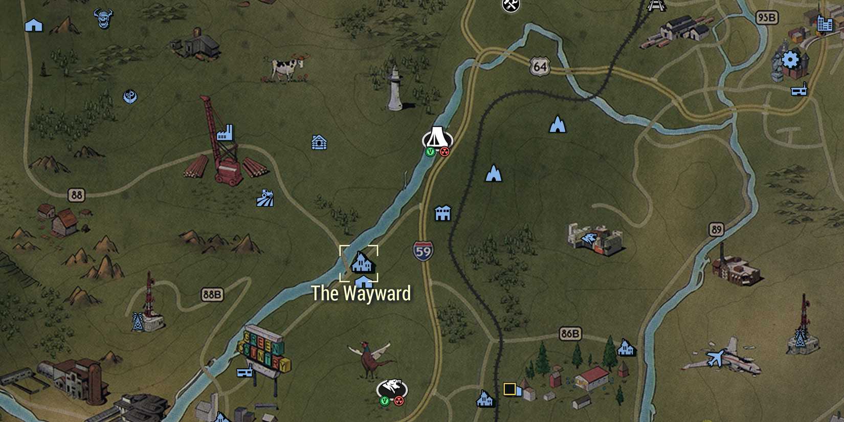 The Wayward Map in Fallout 76