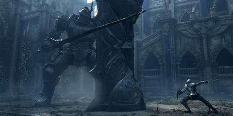 Demon's Souls Tower Knight boss fight 