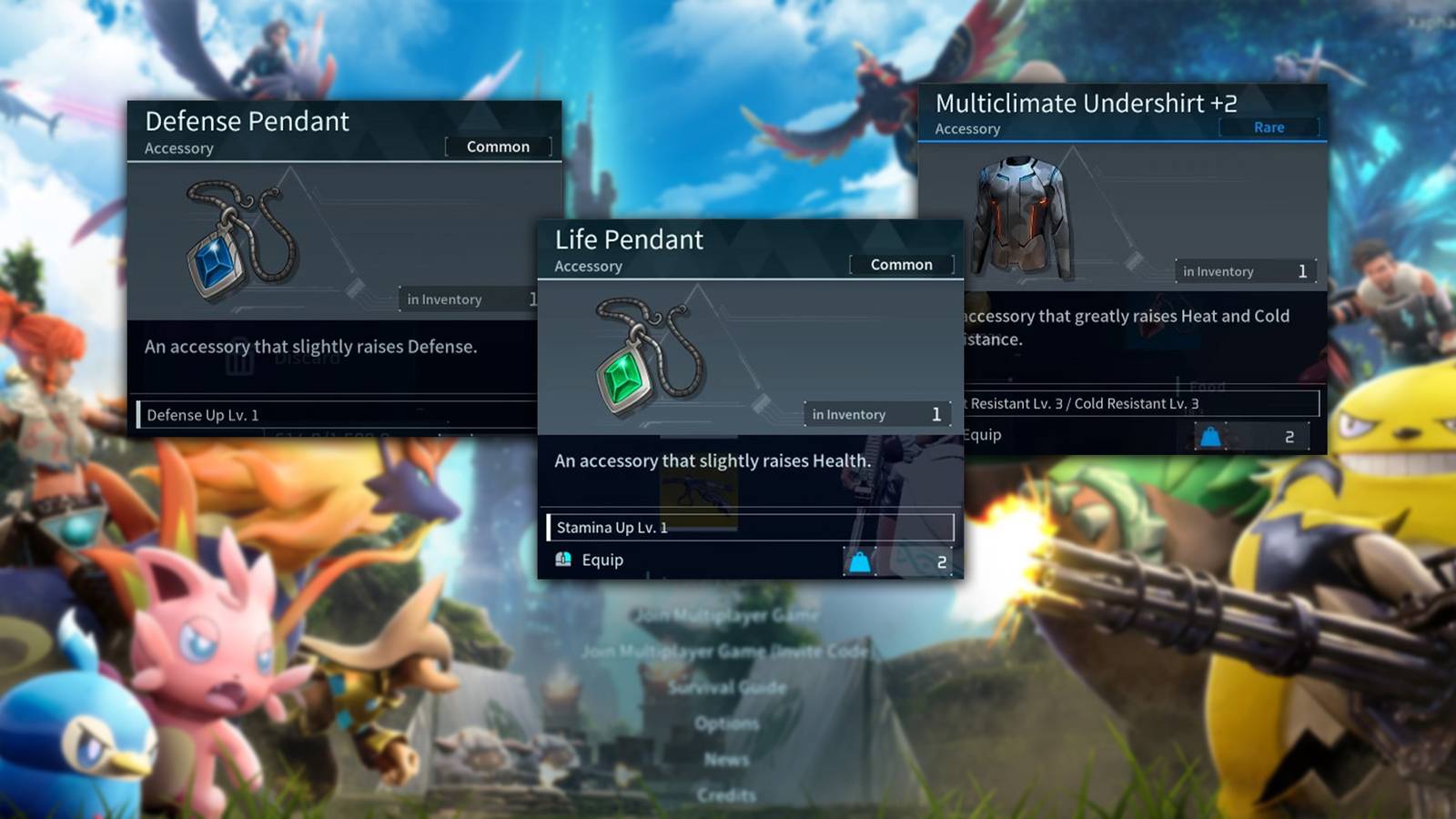 Various Accessories that Help the Game