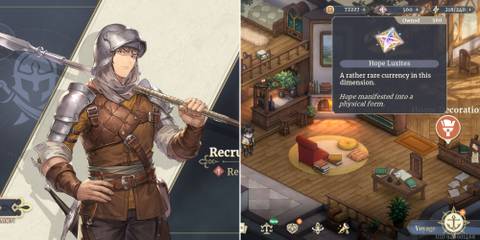 The Player Summoning A Character & The Hope Luxites Amount On The Screen 