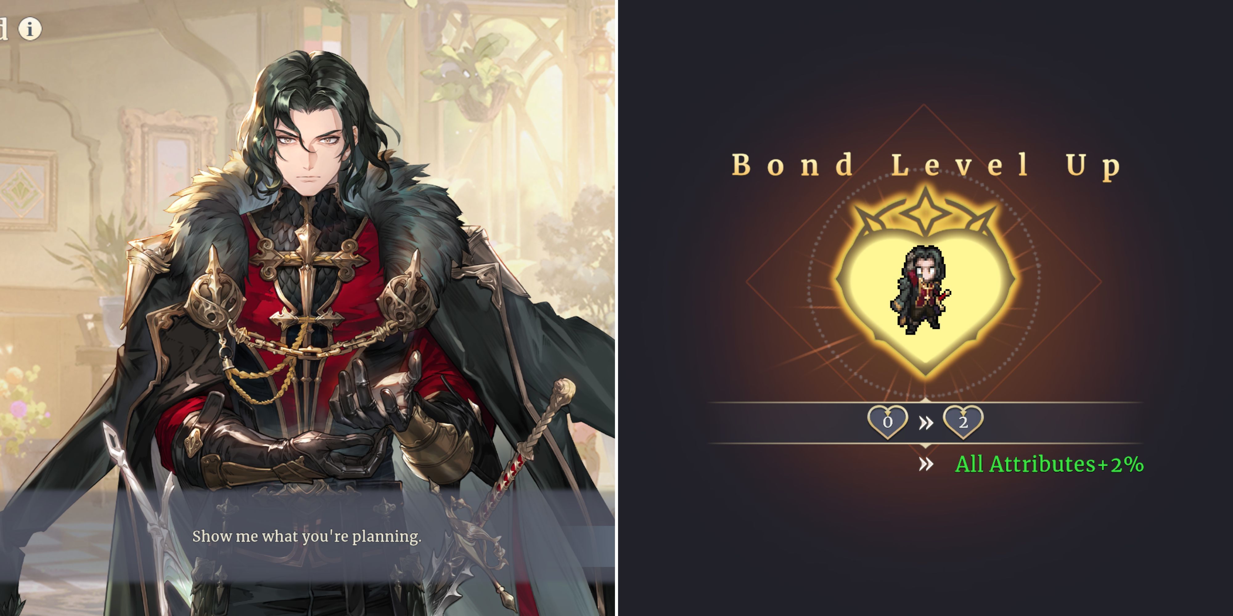 Dantalion In The Bond Menu & His Bond Level Increasing 