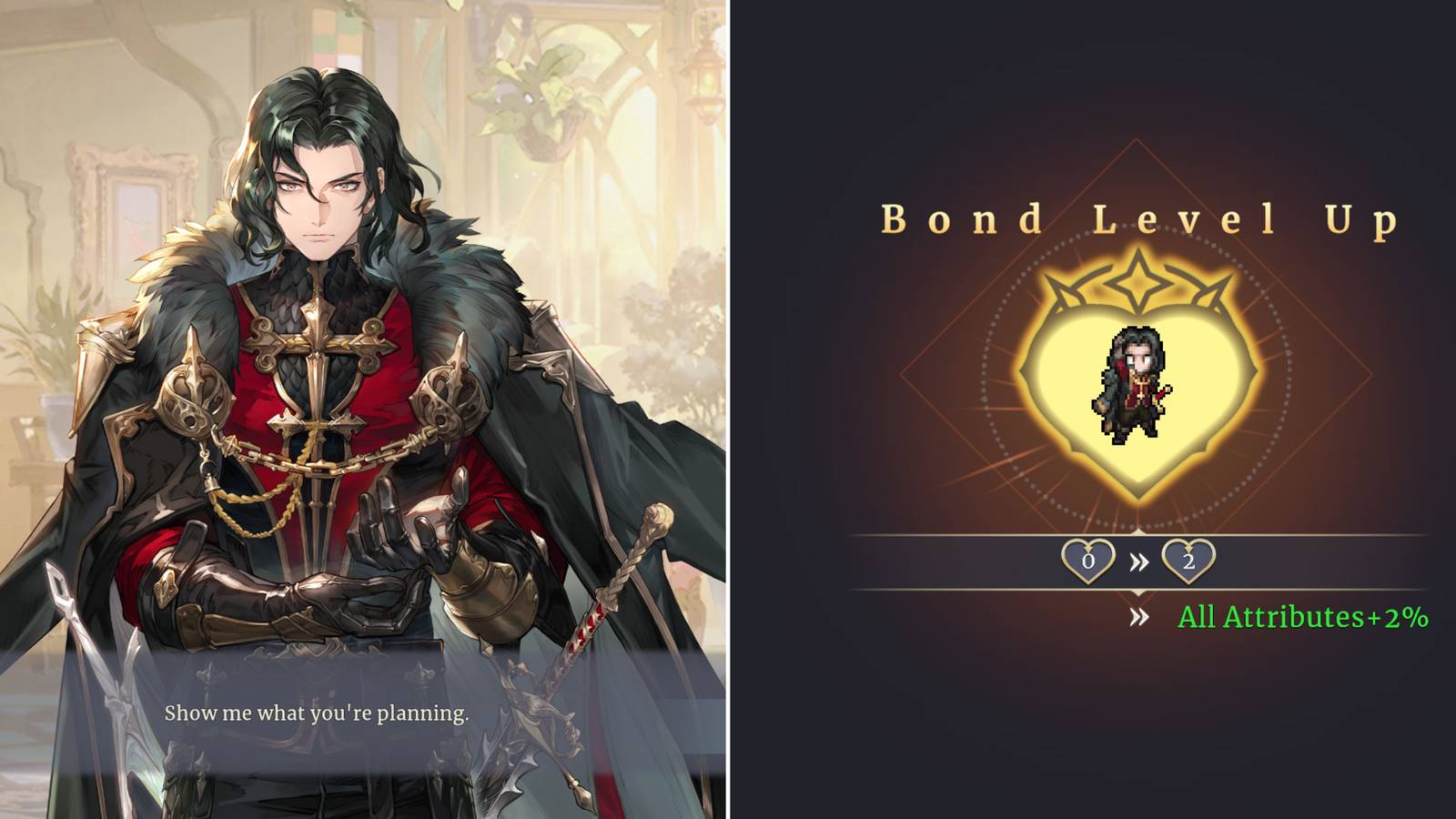 Dantalion In The Bond Menu & His Bond Level Increasing 