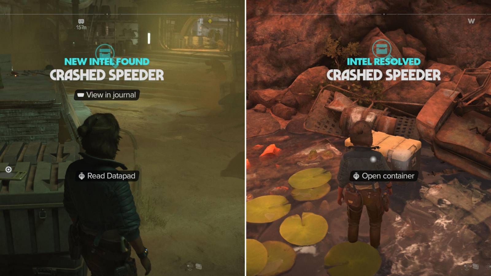 The Crashed Speeder Intel Starting & Being Completed