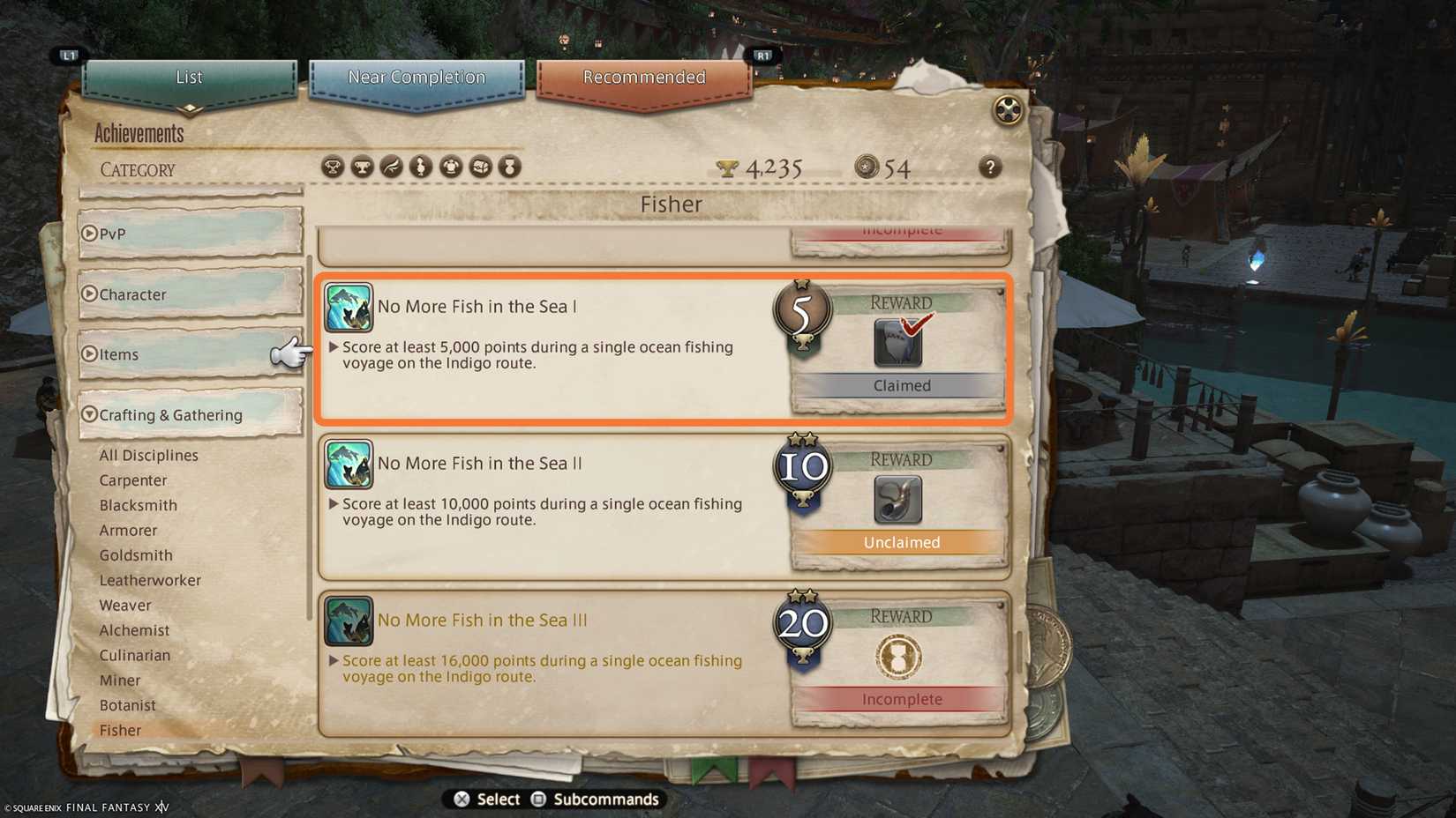 ff14 achievement no more fish in the sea