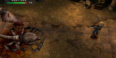 Fighting a boss in Parasite Eve