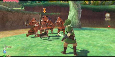 Fighting enemies in The Legend of Zelda Skyward Sword