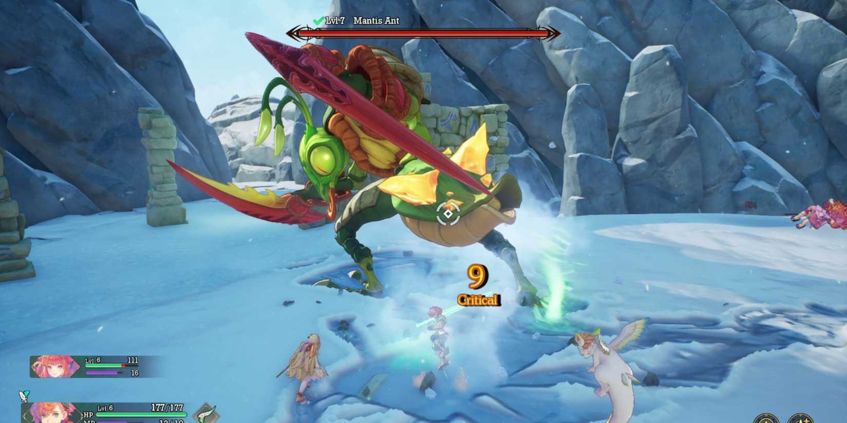 fighting mantis ant in visions of mana