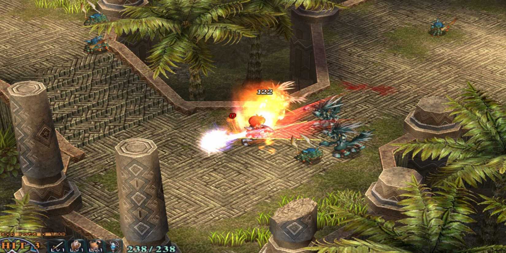 Fighting monsters in ancient ruins in Ys 3 The Oath In Felghana