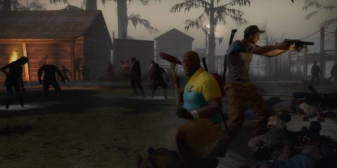 Fighting zombies as a team in Left 4 Dead 2