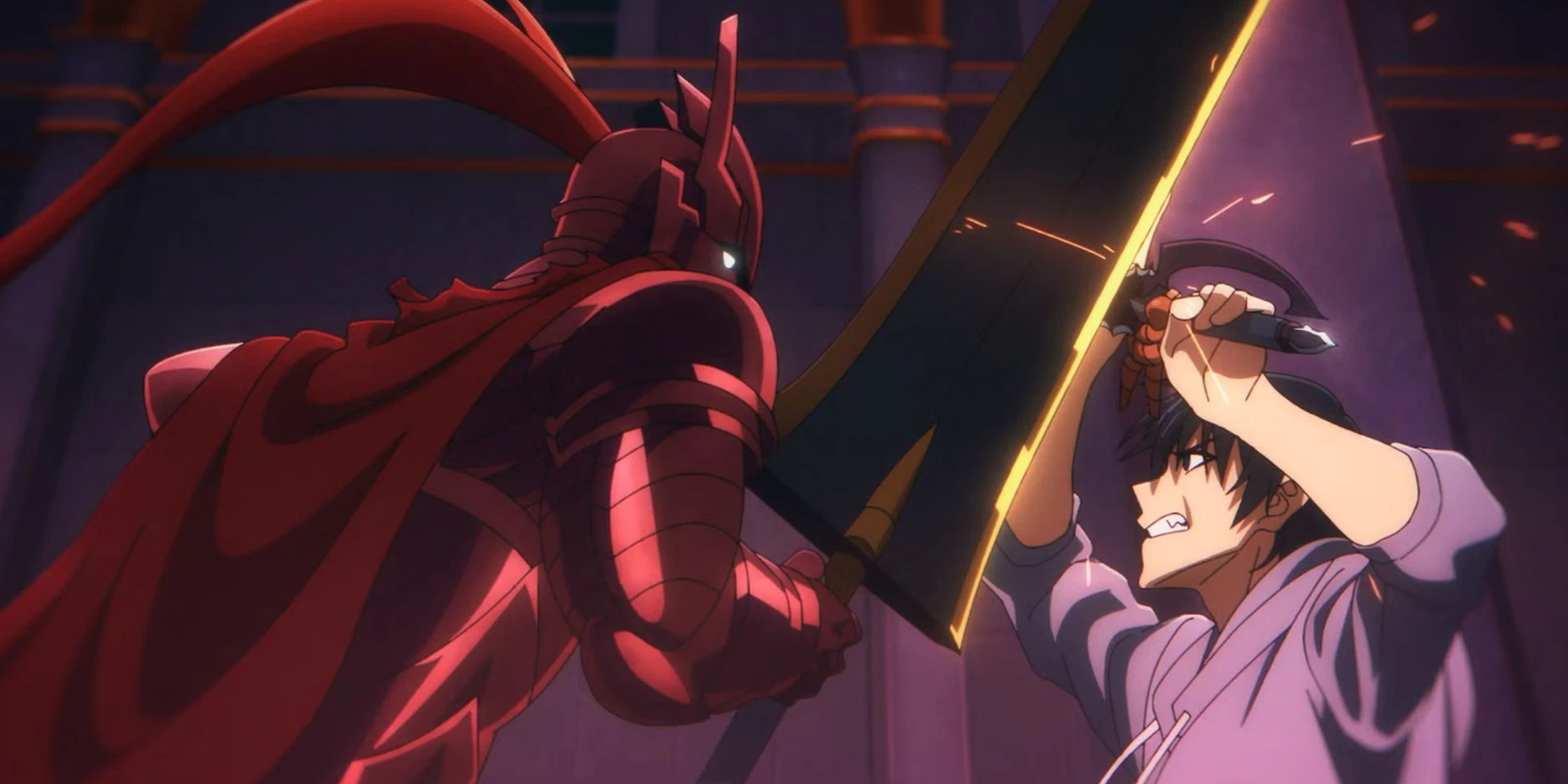 Sung Jinwoo fighting Igris in Solo Leveling