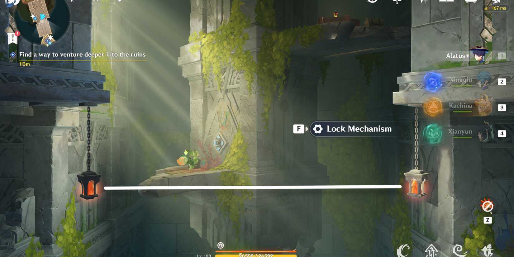 Find A Way To Venture Deeper Into The Ruins - Lamp #1 in genshin impact