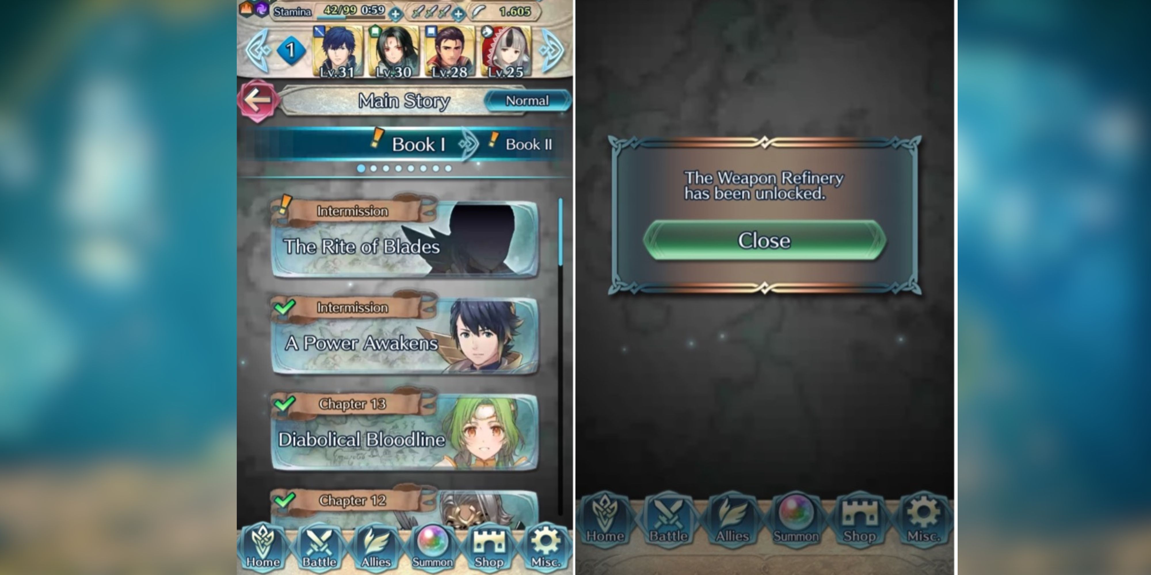 the rite of blades intermission in fire emblem heroes.