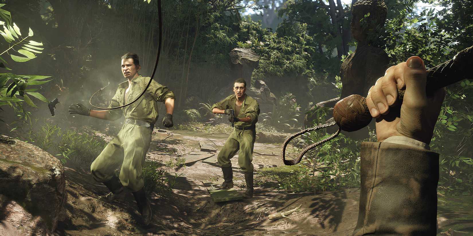 First person whip combat in Indiana Jones and the Great Circle