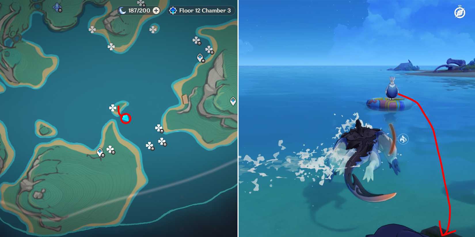 flowcurrent birds location 1 in genshin impact