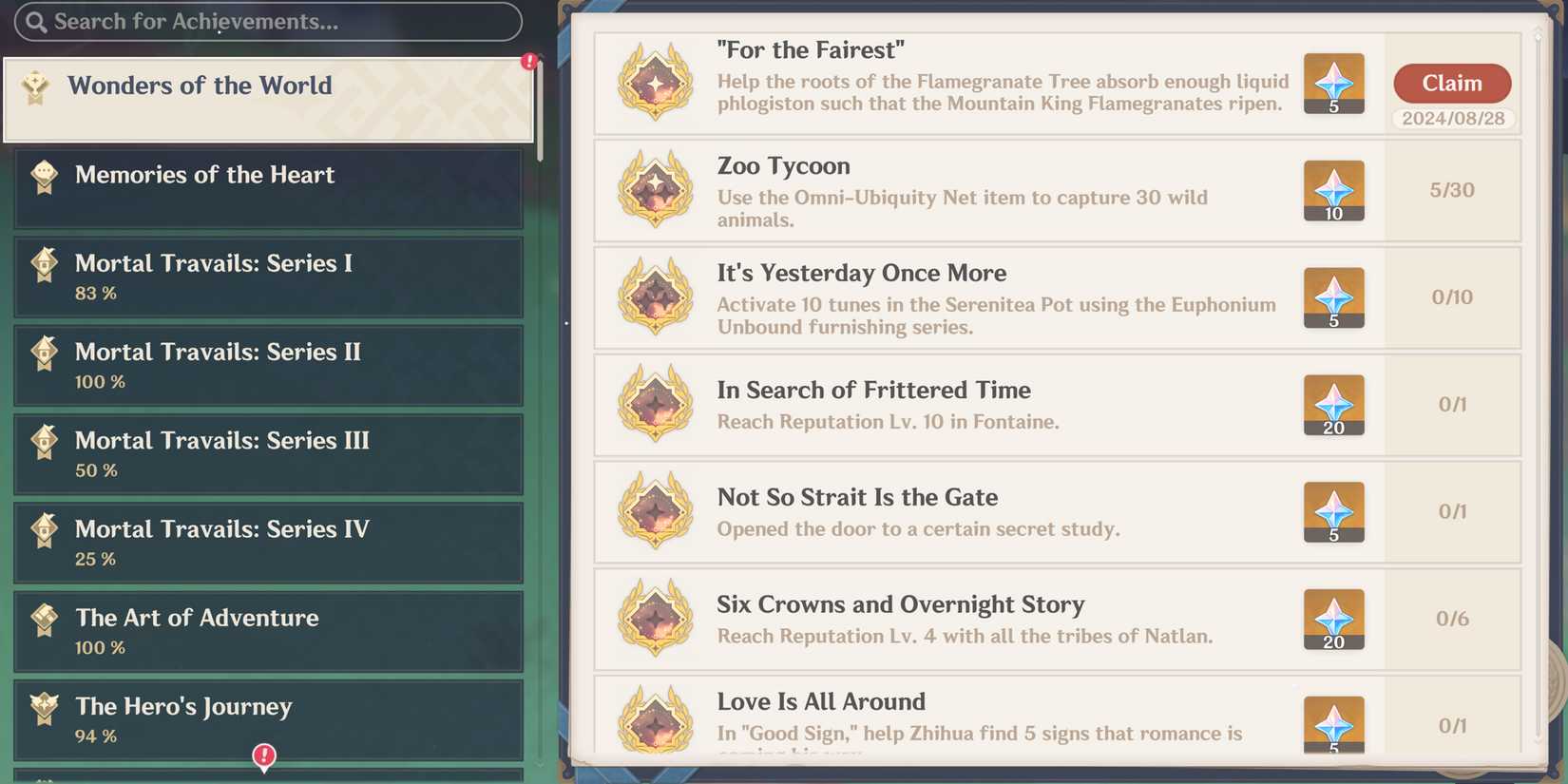 for the fairest achievement in genshin impact