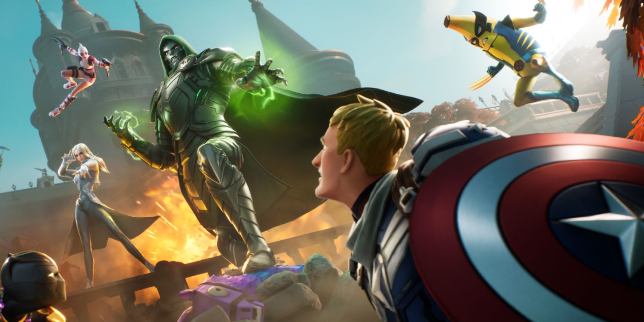 Fortnite Marvel Heroes Fight