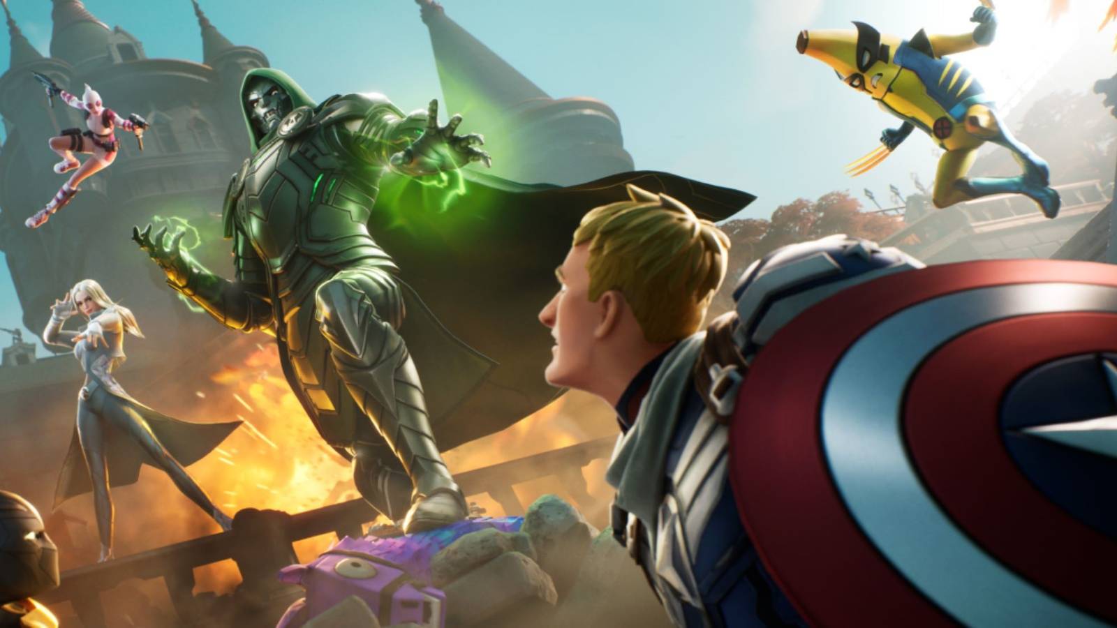 fortnite marvel heroes fighting