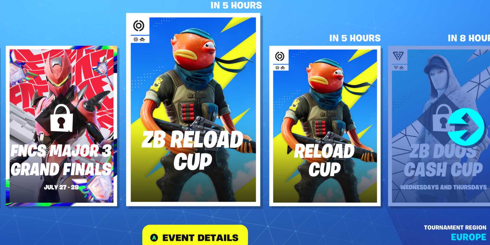 fortnite reload cup info