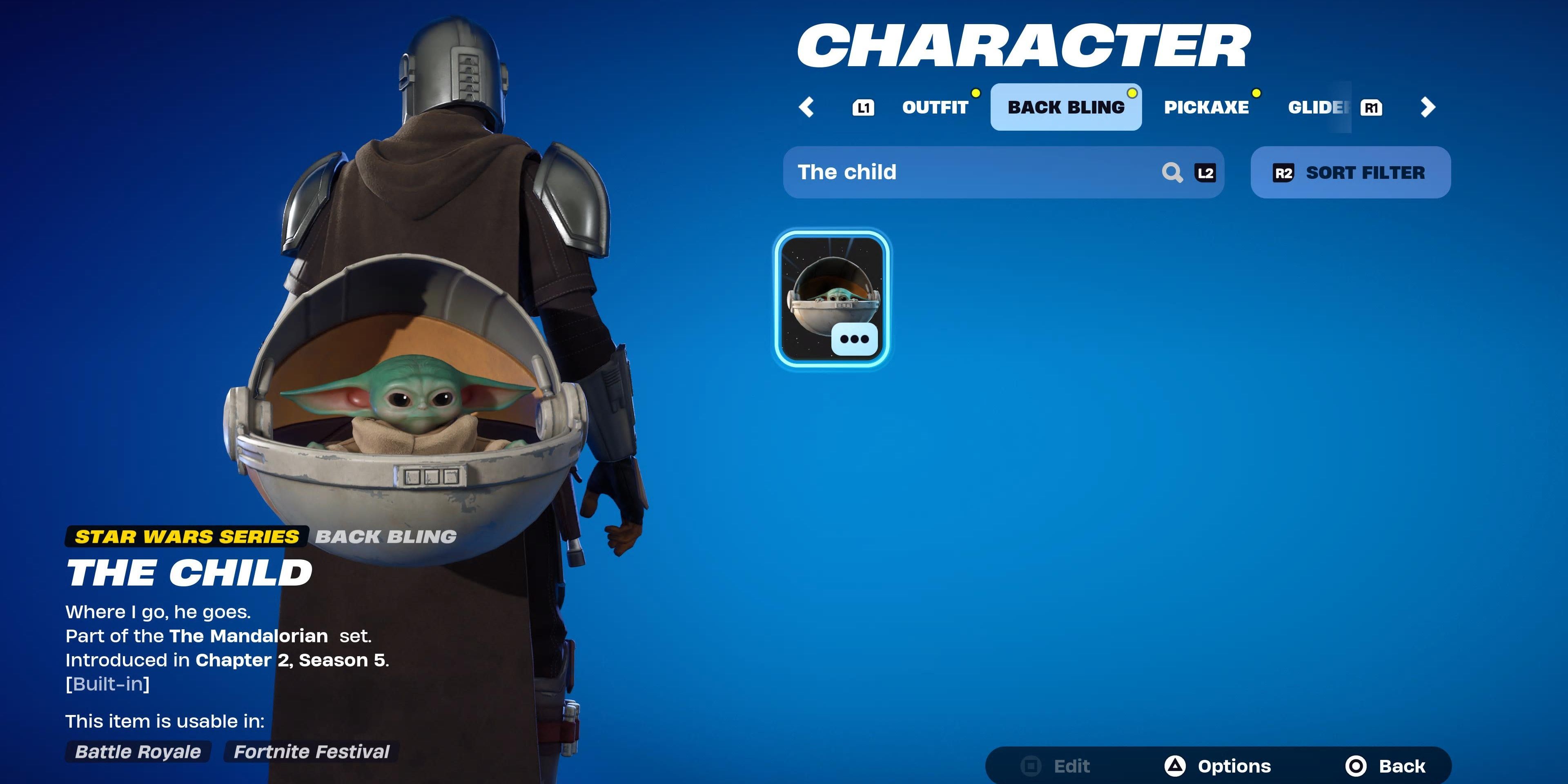 Baby Yoda in Fortnite