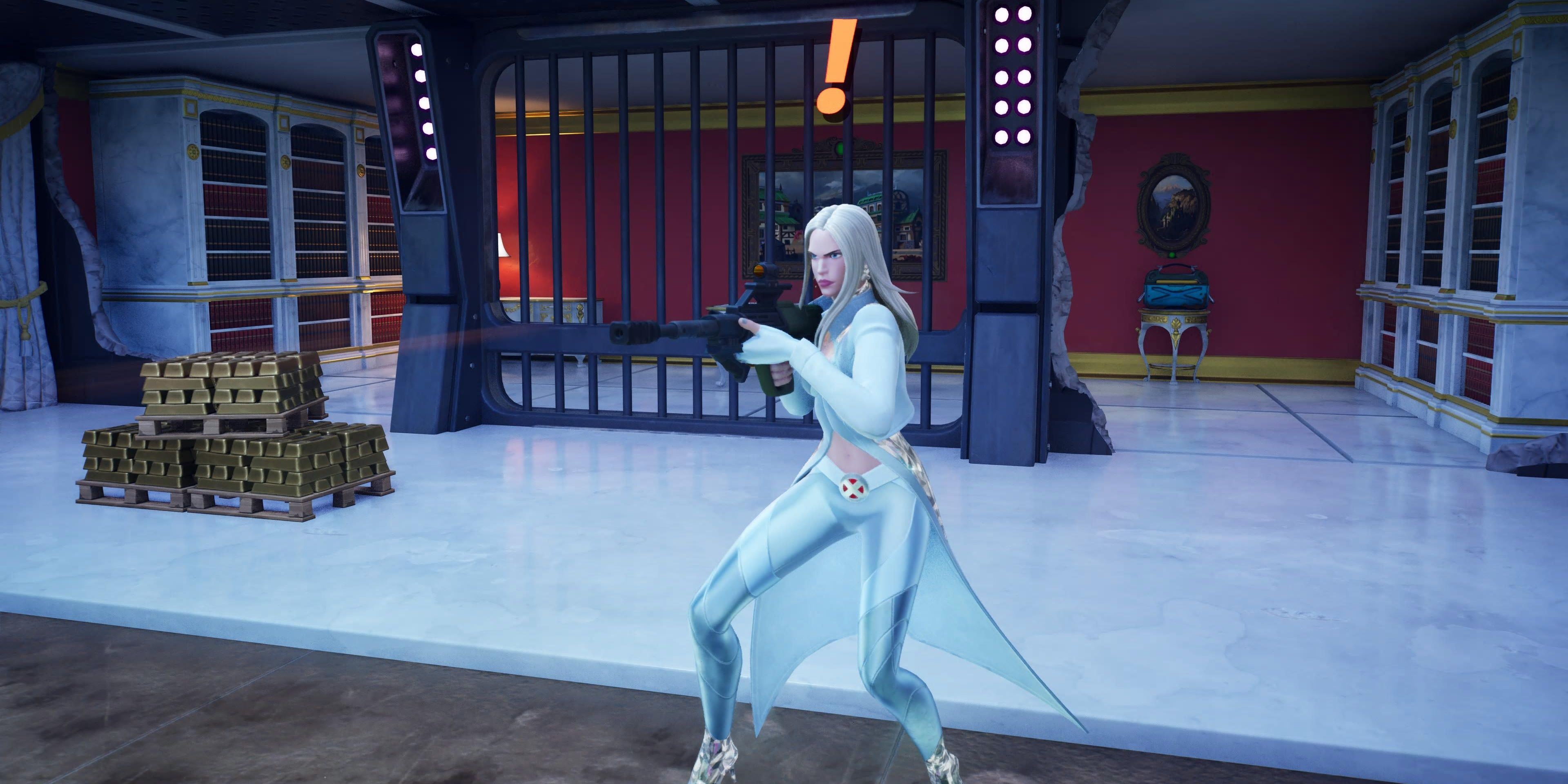 emma frost with a gun