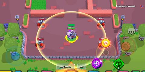 Frank aiming his super while hypercharged in Brawl Stars