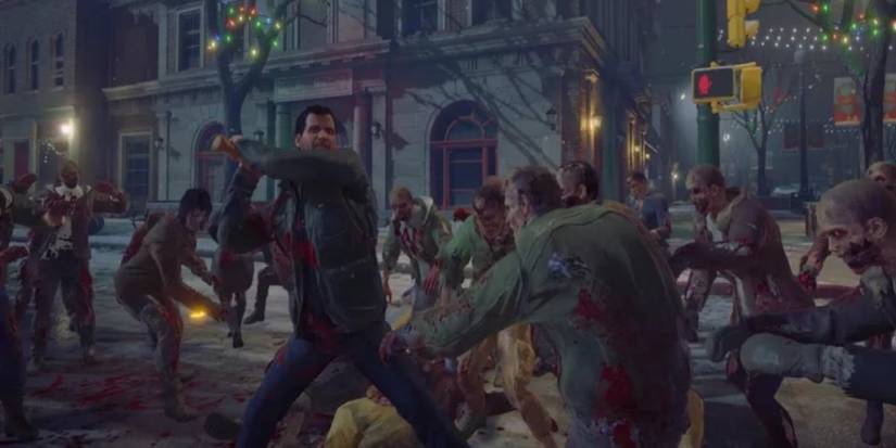 Frank West Combatting A Zombie In Dead Rising 4