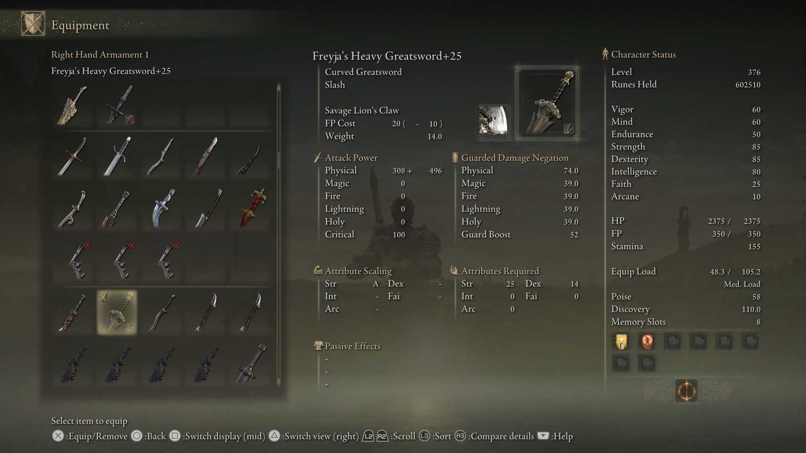 Freyja's Greatsword Build in Shadow of the Erdtree 3