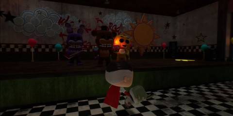 Funko fusion Omni-Man at Freddy Fazbear's Pizza