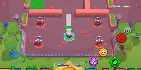 Gene aiming his attack in Brawl Stars