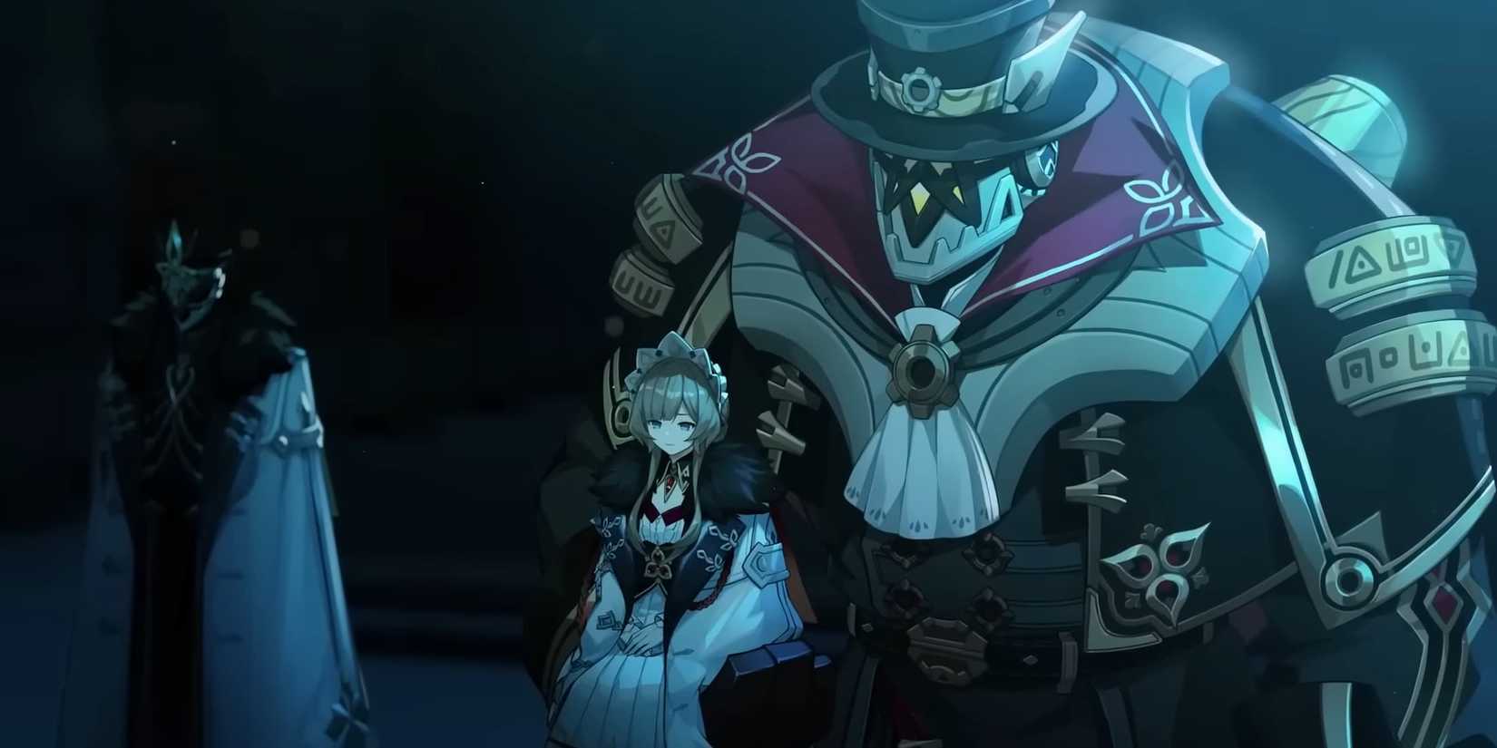 Sandrone in a Genshin Impact trailer showcasing all Fatui Harbingers