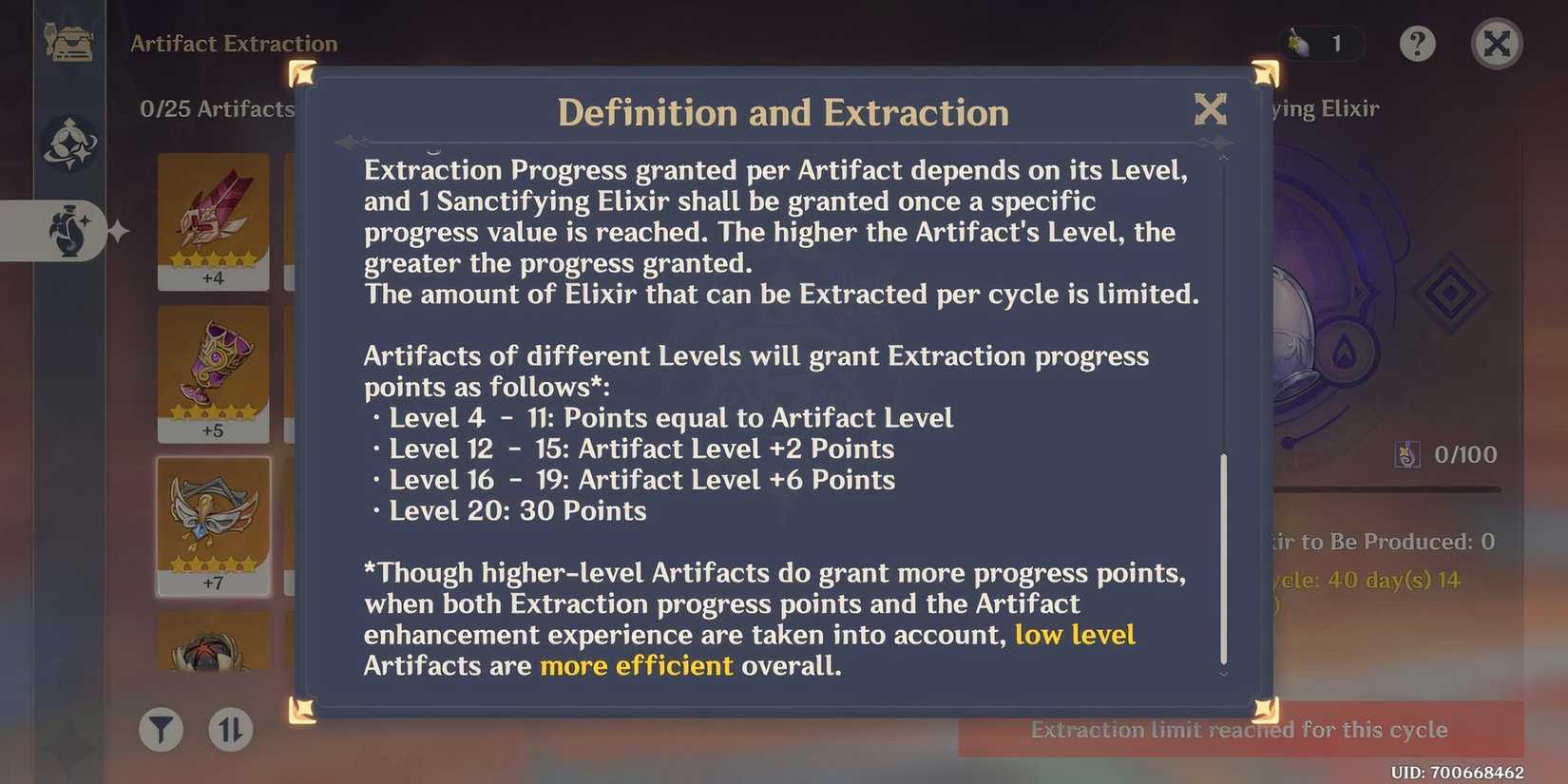 Genshin Impact Artifact Definition Sanctifying Elixir