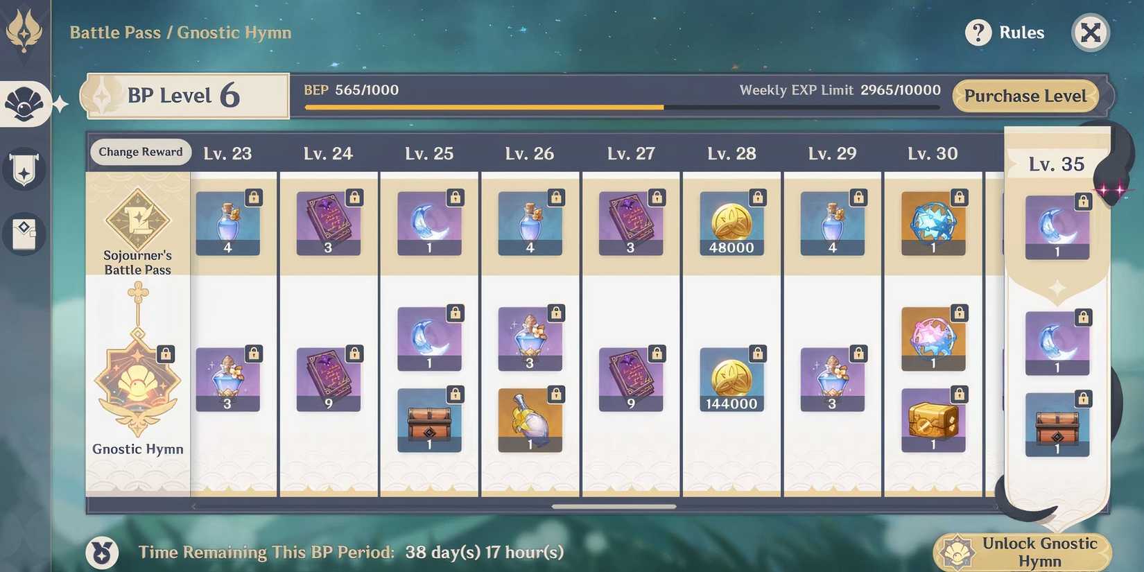 Genshin Impact BP Sanctifying Elixir