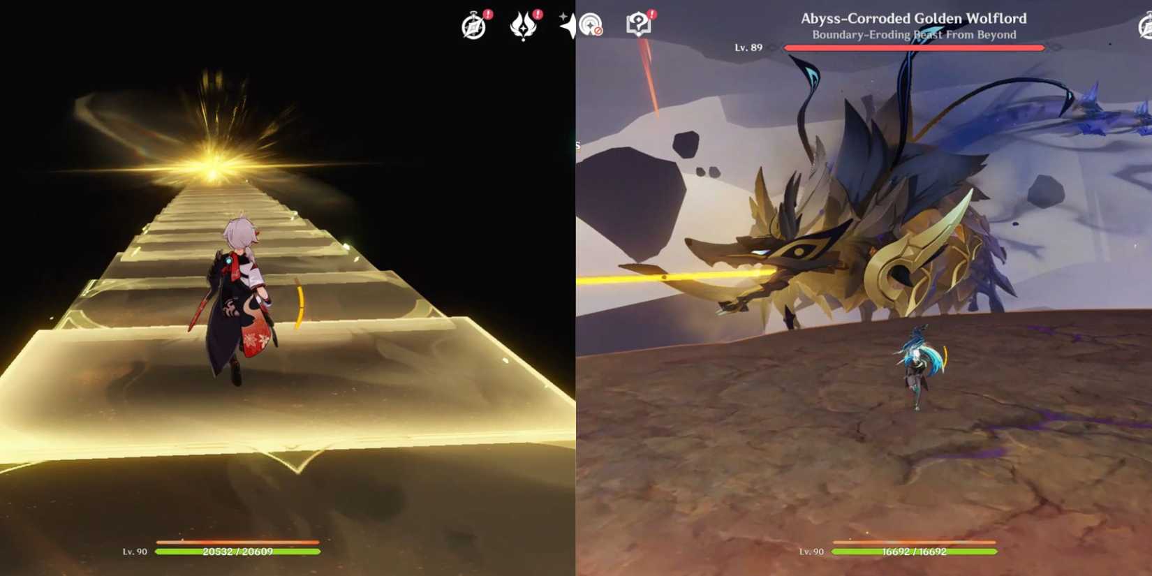 genshin impact- Enter The Lava And Fight The Wolflord